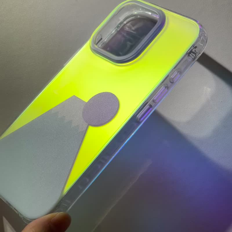 iPhone 17 全包渐变幻彩 | 粉蓝色富士山图案|透明防摔软手机壳 - 手机壳/手机套 - 塑料 紫色
