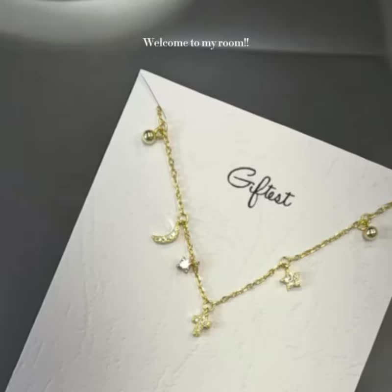 925 纯银镀 18K 金/跃境 低敏材可洗澡女生情人节礼物手链 B45 - 手链/手环 - 贵金属 金色