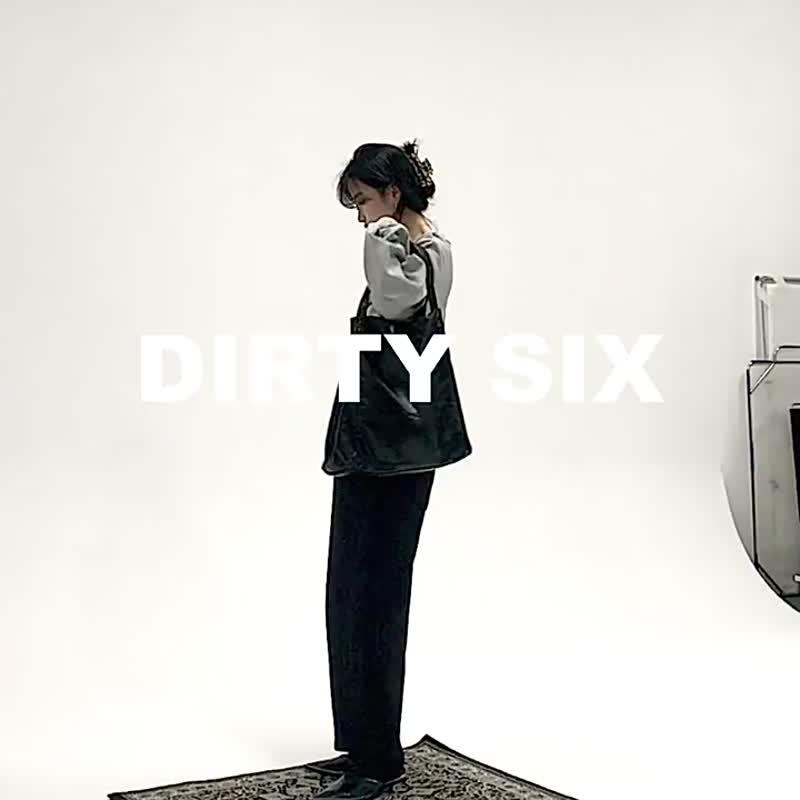 黑色 一個頂倆子母包 柔軟做舊皺感托特包  大大大容量兩用斜背包 - 手提包/手提袋 - 人造皮革 黑色