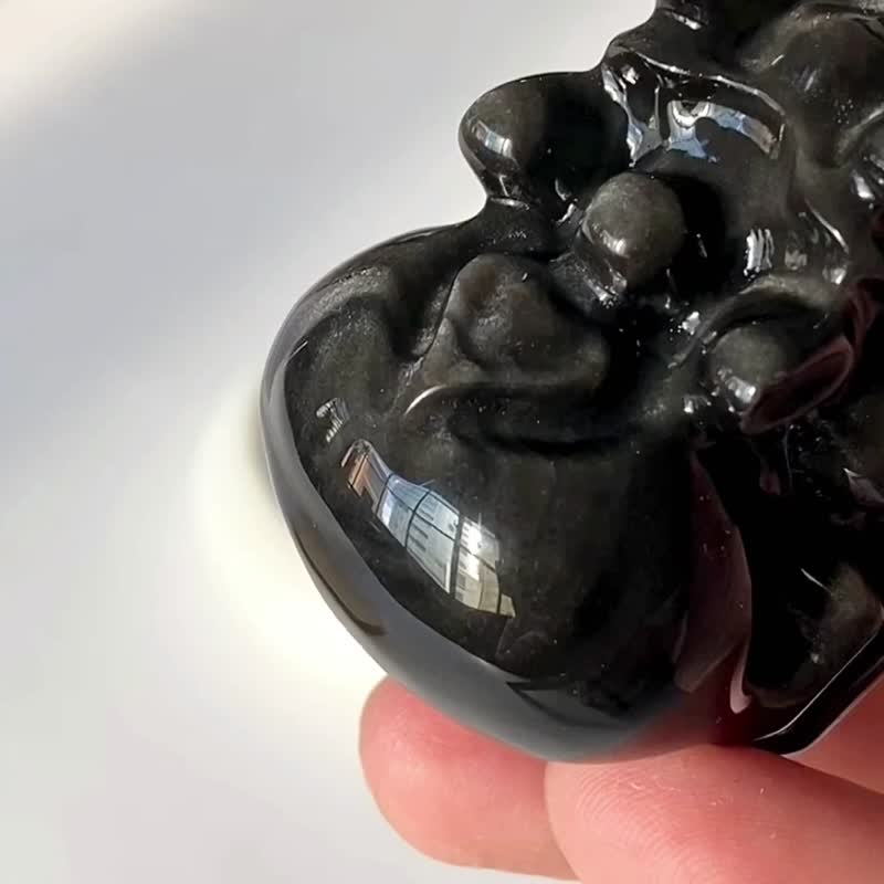 Crystal Corner 隅石丨空间防护丨水晶龙龟丨高品双眼银曜石摆件 - 摆饰 - 水晶 多色