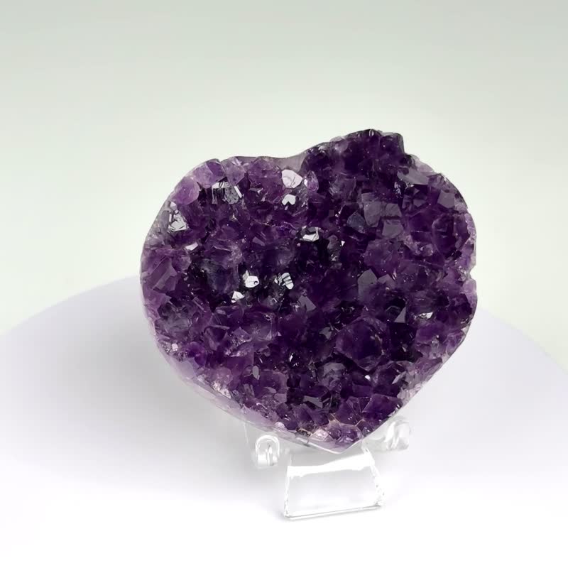 ESP 乌拉圭紫晶爱心 2280118  开运小物紫水晶 小资族轻松入 - 摆饰 - 水晶 紫色