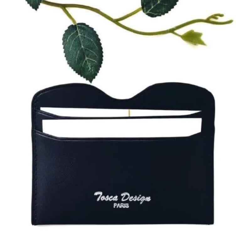 Tosca | Mshape Card Holder-信用卡/卡套/真皮/商用 - 黑 - 名片夹/名片盒 - 真皮 