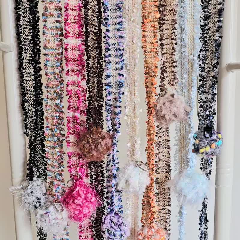 编织手机/包包/相机背带 - 星夜 - 挂绳/吊绳 - 棉．麻 黑色