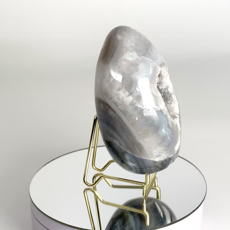 玛瑙好运蛋 370634 - 摆饰 - 水晶 白色