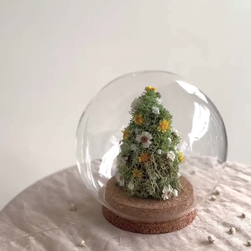 【永生玫瑰花玻璃球】• 情人节礼物/生日礼物/永生花/永生玫瑰花 - 干燥花/捧花 - 植物．花 绿色