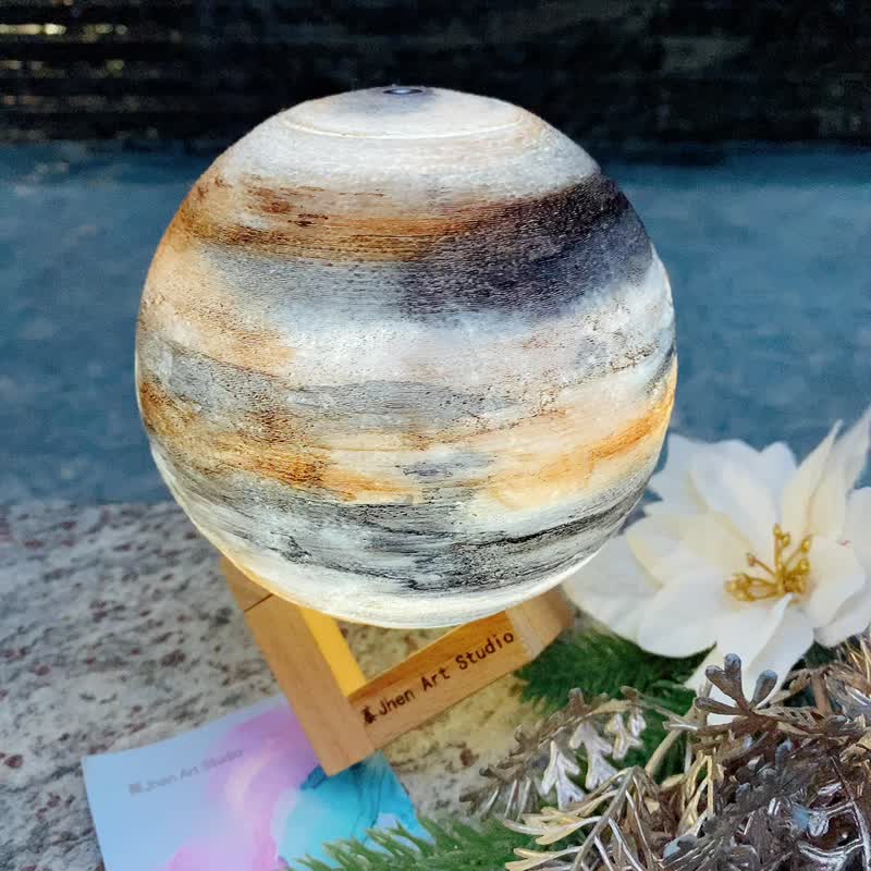 【定制】酒精墨水能量星球灯/手工绘制/选色订制服务 - 灯具/灯饰 - 防水材质 黑色