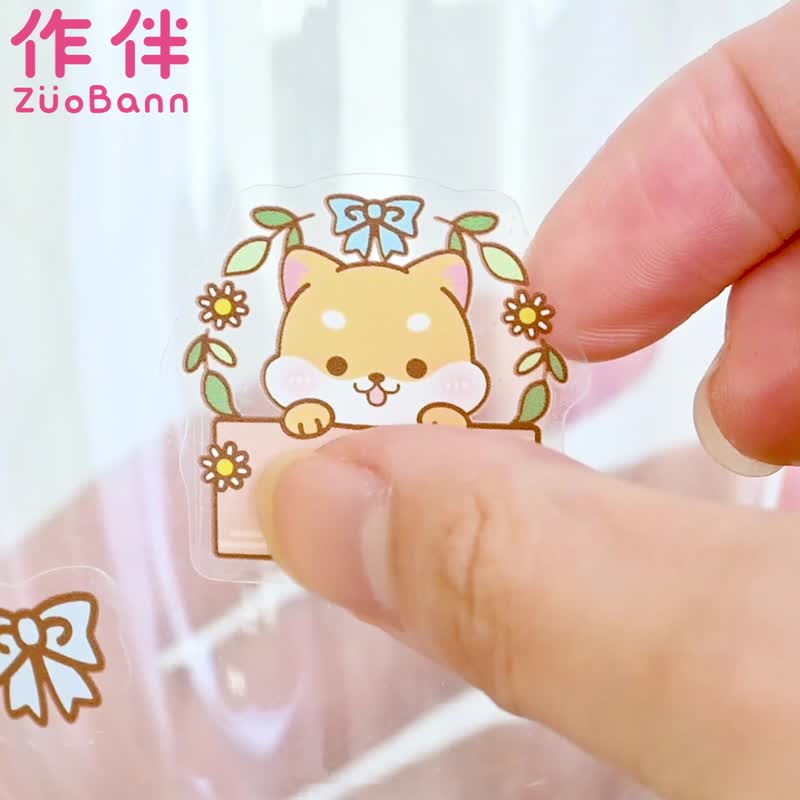 【正版原创】透明感 防水姓名贴-云朵动物/50入-大小贴透C款 - 贴纸 - 防水材质 透明