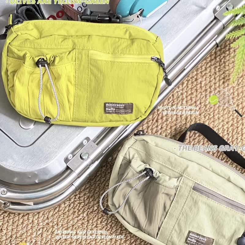 城市骑行系列 户外运动跑步登山 侧背包斜背包腰包胸包 橄榄黄绿 - 侧背包/斜挎包 - 聚酯纤维 