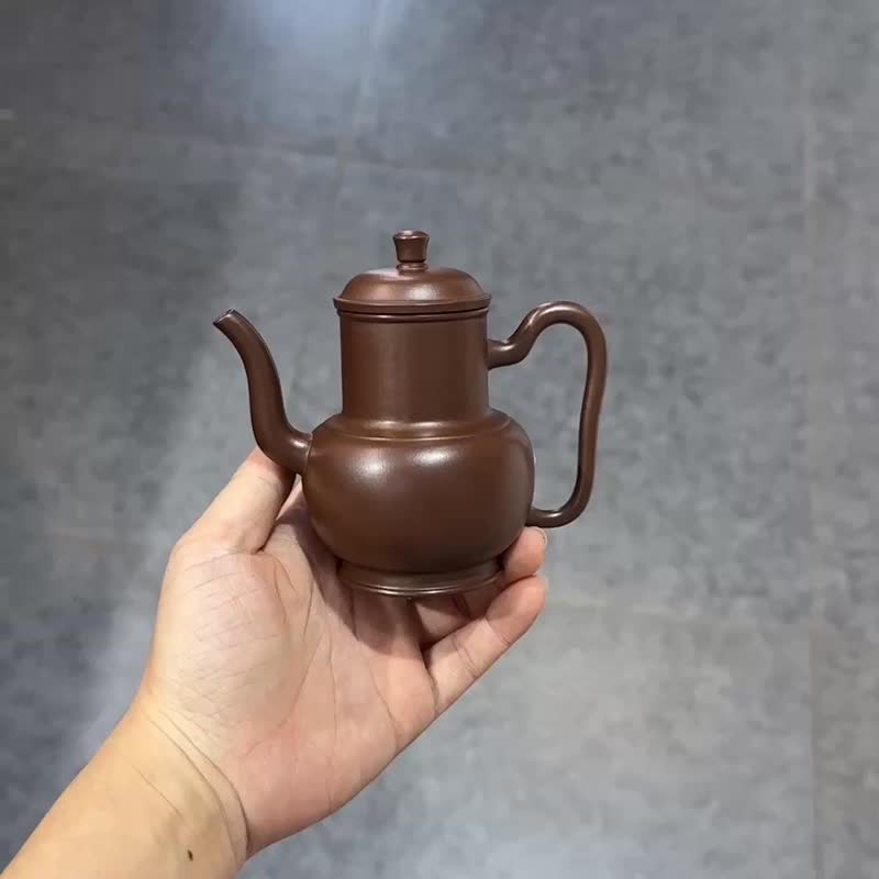 茂宗执壶 全手工  容量120cc老紫泥摹清茂宗执壶式腹鼓高颈 - 茶具/茶杯 - 陶 