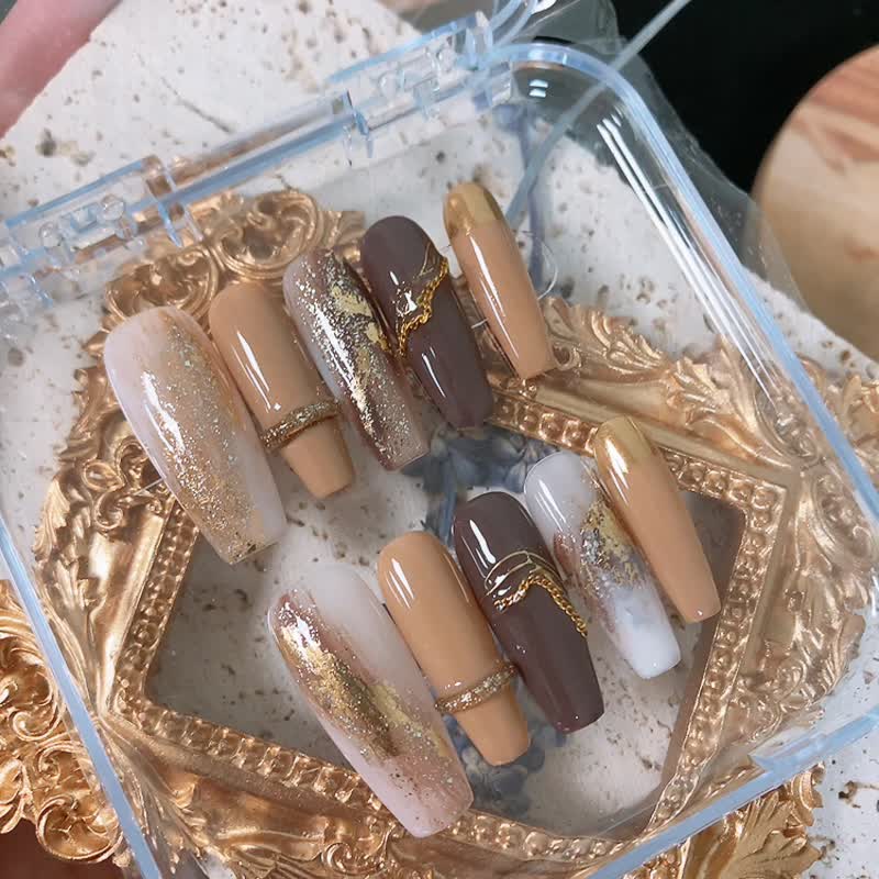 贵妇下午茶2 手工美甲 穿戴甲Nail arts/Press on nails - 其他 - 其他材质 