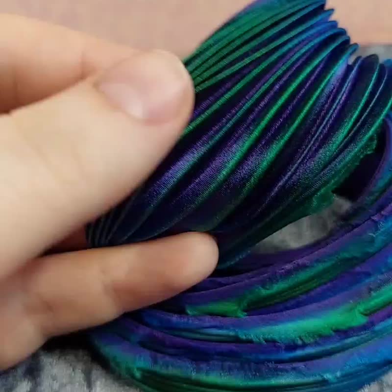 30 cm 1/3 yd Pure Silk Shibori Ribbon Handmade Natural Silk pleating fabric - 编织/刺绣/羊毛毡/裁缝 - 丝．绢 