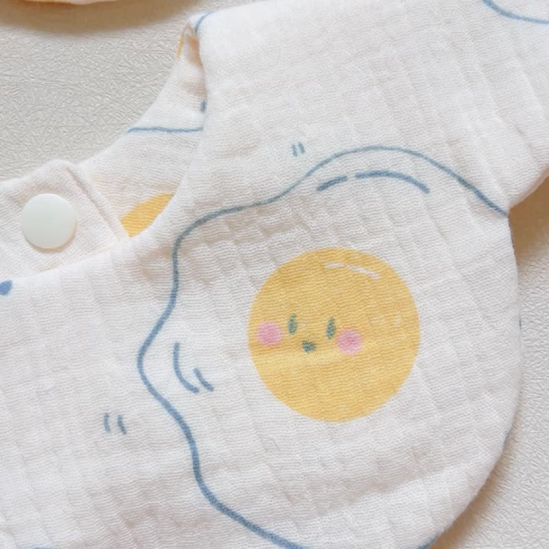 【皱皱纱围兜】新生儿围兜 I 大花兜 I 宝宝围兜 I 手作围兜 - 围嘴/口水巾 - 棉．麻 