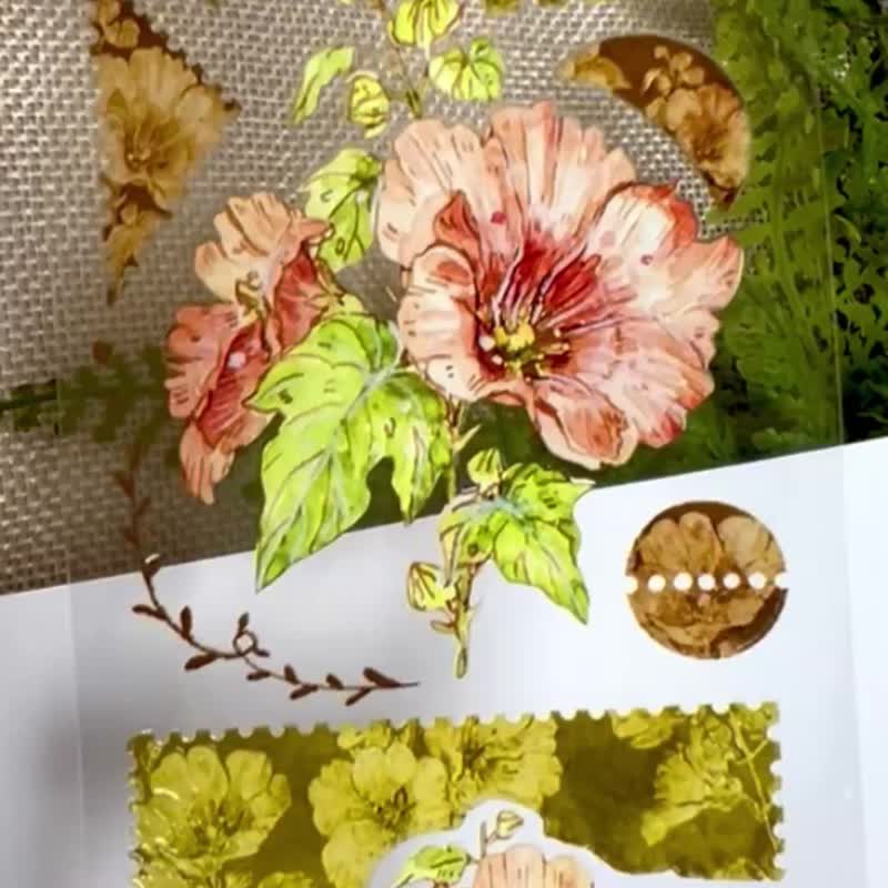蜀葵花香Hollyhock Aura - 纸胶带 - 塑料 