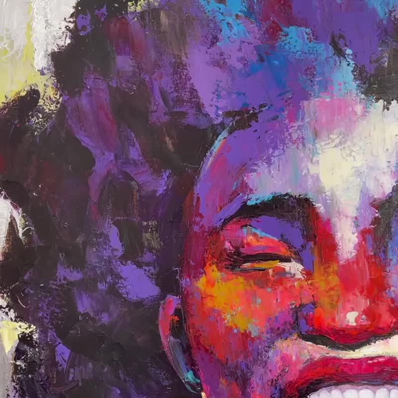 原创女人油画抽象女性肖像多彩艺术品装饰 - 墙贴/壁贴 - 压克力 多色