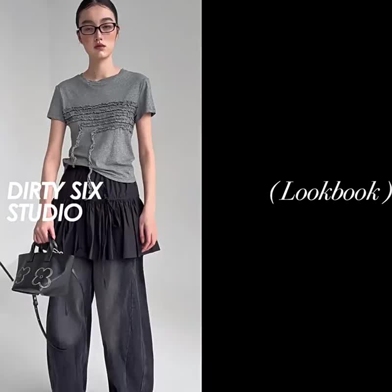 花花墨黑  fafa餛飩包 織線花花設計 牛皮斜背肩背小包 - 侧背包/斜挎包 - 真皮 黑色