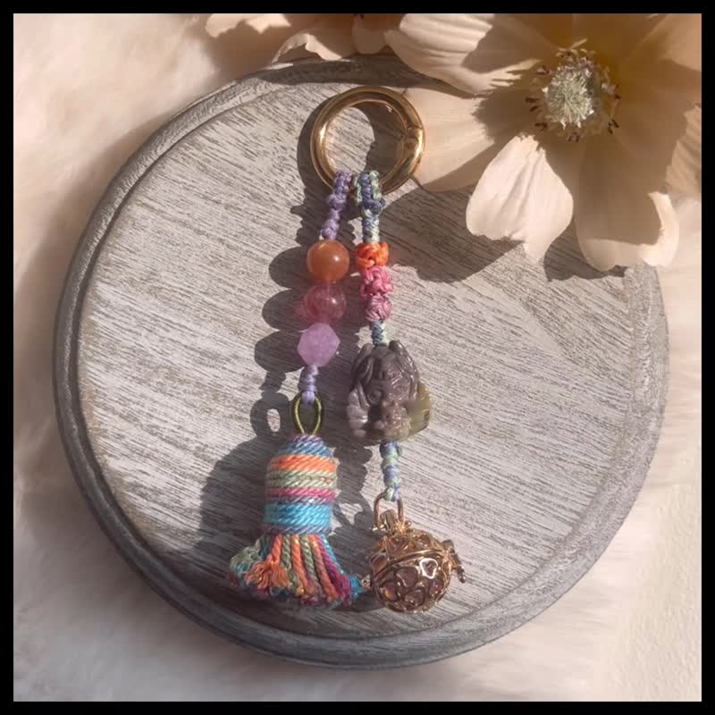 暮光昼引 埃及神只系列 阿拉善奈芙蒂斯镂空 香氛球钥匙圈 - 钥匙链/钥匙包 - 半宝石 