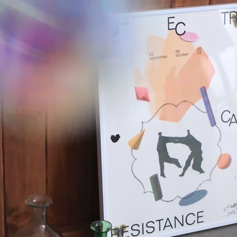 日本设计师山口崇多ELECTRICAL RESISTANCE A2 poster (协调力) - 海报/装饰画/版画 - 纸 多色