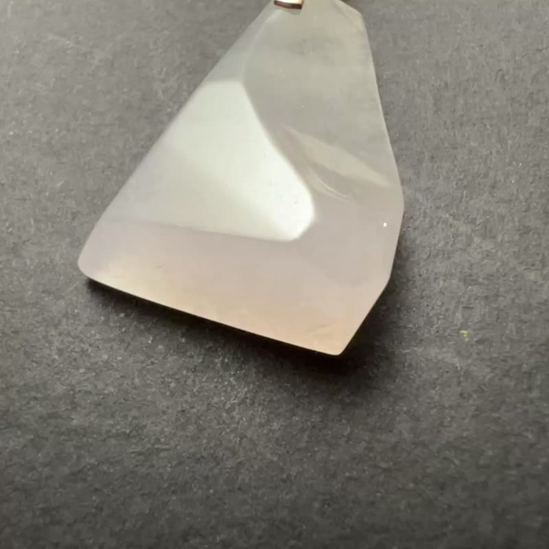 纯粹 | 冰种随型坠 含18K玫瑰金链 - 项链 - 玉石 透明
