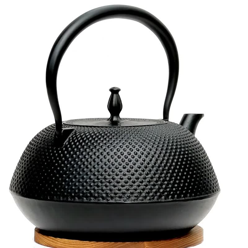 南部铁器 铁瓶 铁壶 平形Arare1.5L  IH对应 日本制 - 茶具/茶杯 - 其他金属 黑色