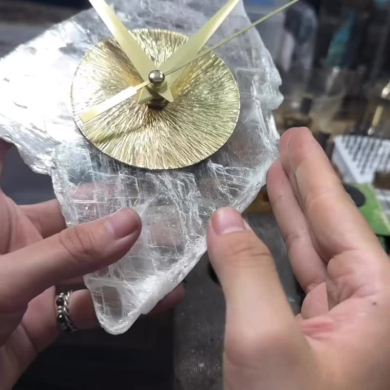 黄铜透石膏挂钟 - 时钟/闹钟 - 水晶 透明