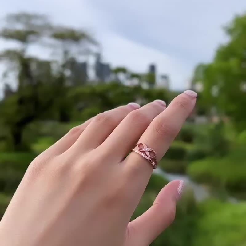18K Diamond Infinity Ring - 戒指 - 钻石 