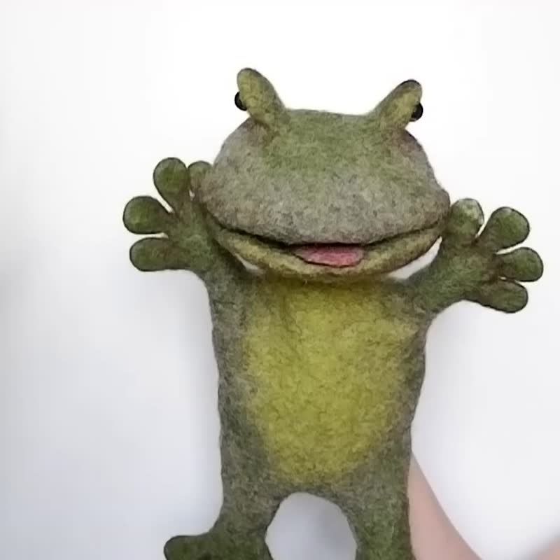 青蛙木偶、蟾蜍手偶 - 玩具/玩偶 - 羊毛 绿色