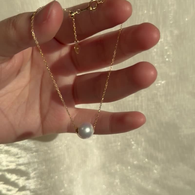 日本直送 8mm Akoya 海水珍珠手链 一粒珍珠手链 路路通 18k 黄金 - 手链/手环 - 珍珠 白色