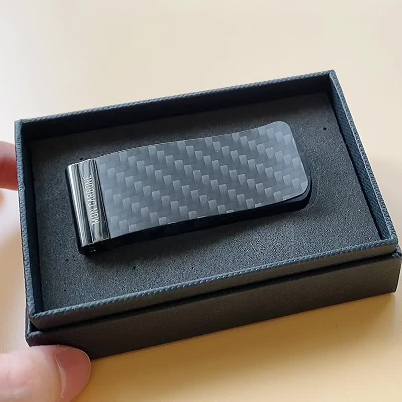 情人节礼物 定制化 限量经典碳纤维钞票夹  送老公男友 - 其他 - 碳纤维 黑色