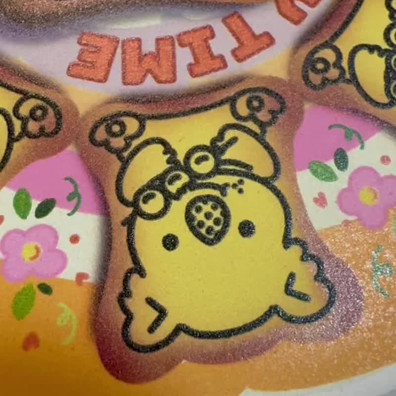 原创 吃鱼蛋的熊仔饼 陶瓷杯垫 - 杯垫 - 陶 白色