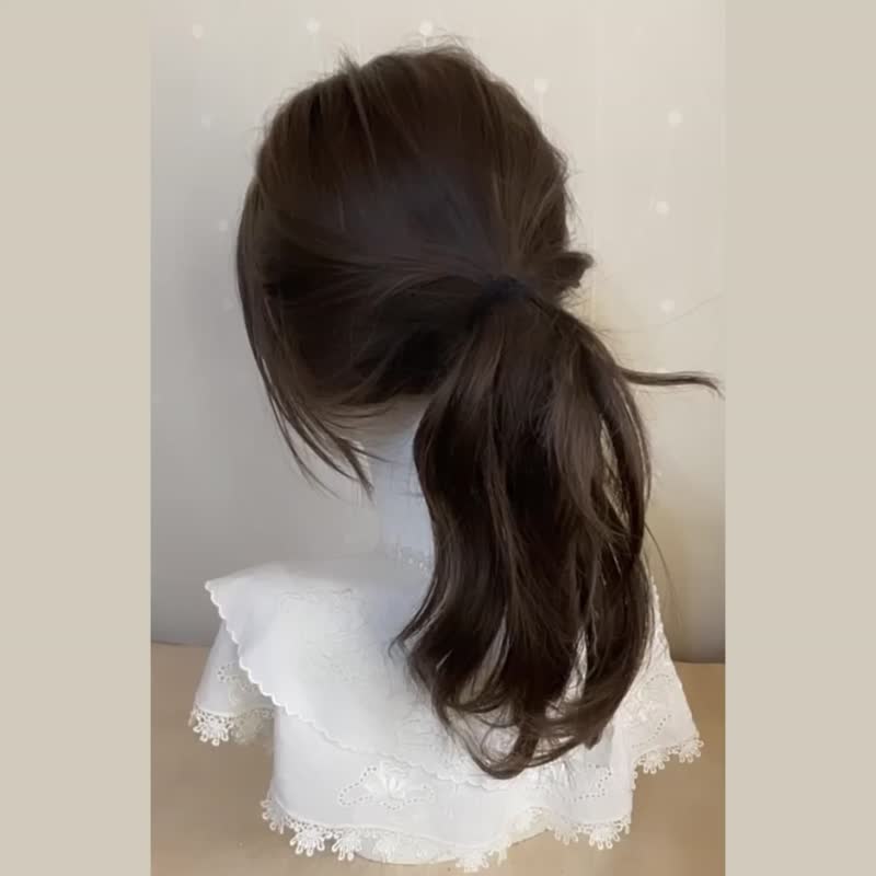 奶橘立体蝴蝶结马尾夹 香蕉夹 大肠圈发圈 发夹 相交夹 边夹 发叉 - 发饰 - 其他材质 灰色