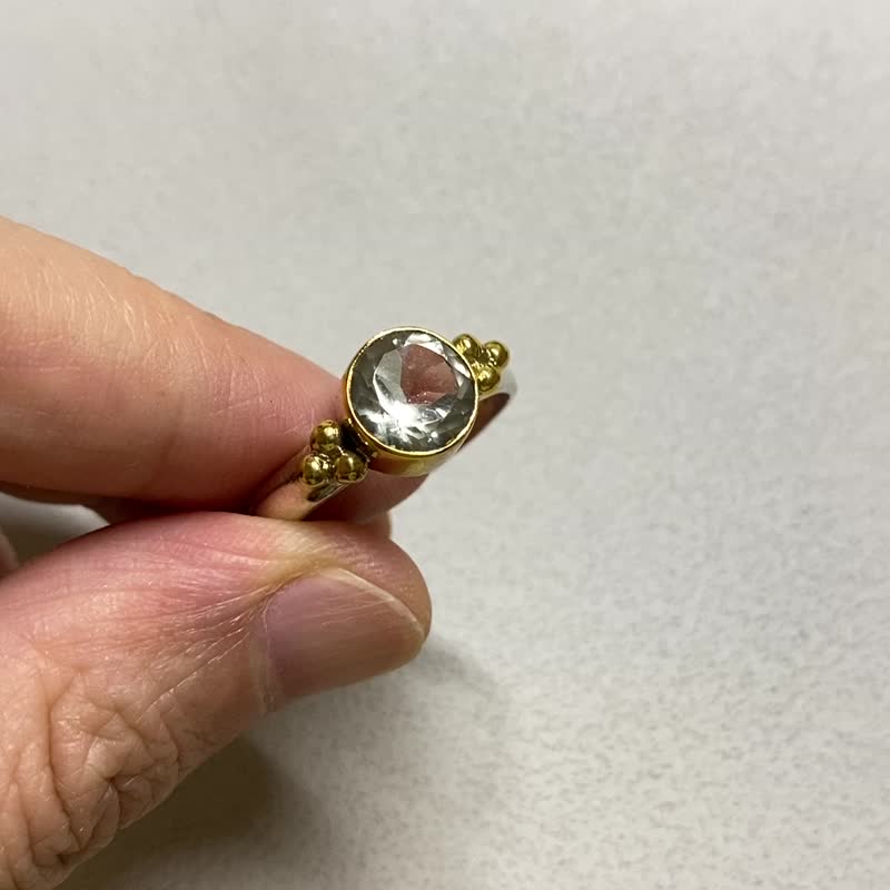 天然 绿色 紫水晶 戒指 尼泊尔 手工制 925纯银 - 戒指 - 水晶 