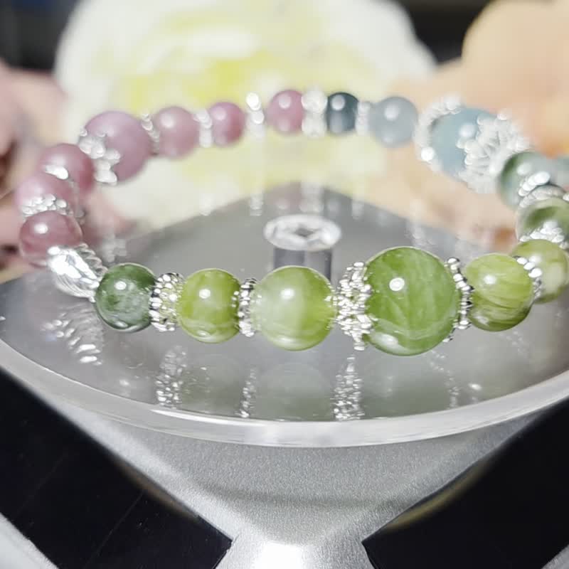 AgIo。小精品糖果碧玺设计手链。蓝粉绿能量款。送礼首选 - 手链/手环 - 半宝石 