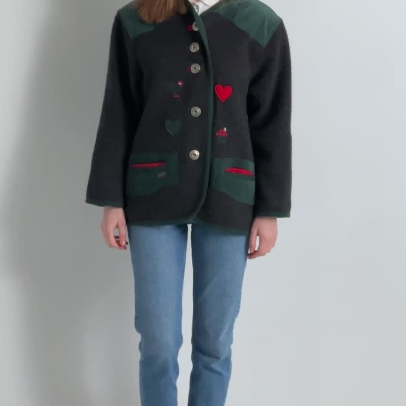 Geiger Tyrol 传统服饰羊毛长袖中长版钮扣西装外套 M 号 7081 - 女装西装外套/风衣 - 羊毛 多色