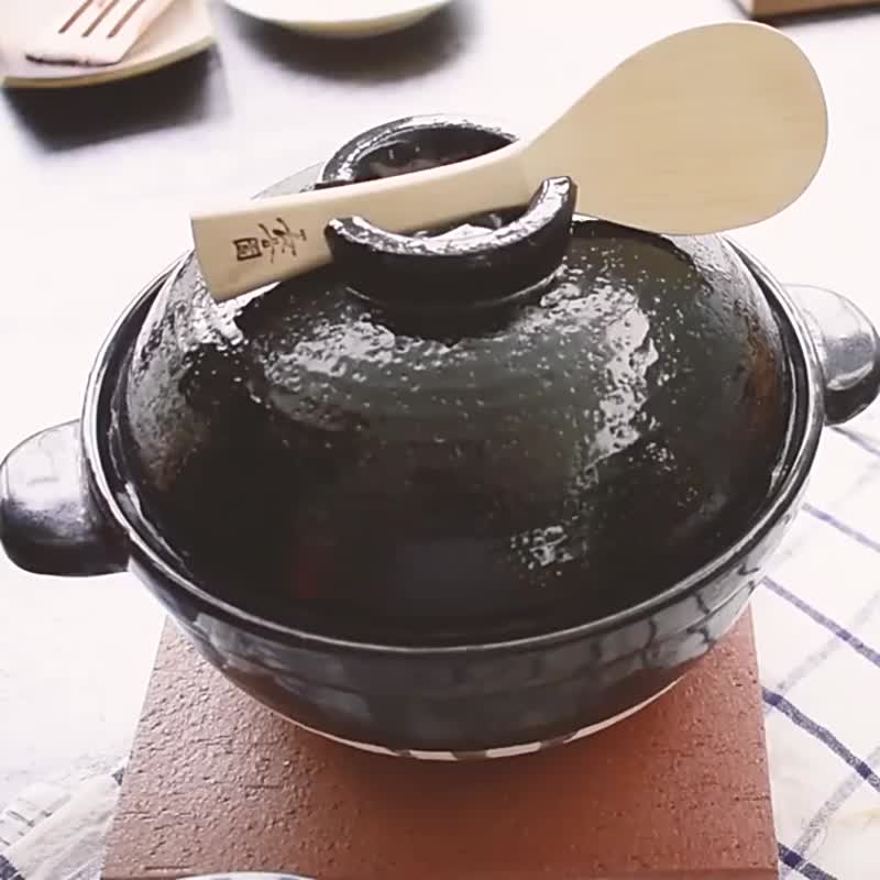 日本长谷园伊贺烧 远红外线节能日式炊饭锅(3-4人) - 锅具/烤盘 - 陶 黑色