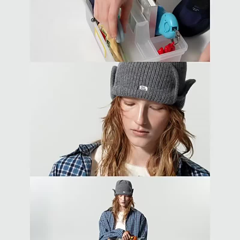 藍色格紋  精制純棉博主風立體皺感長袖襯衫 - 女装衬衫 - 棉 蓝色