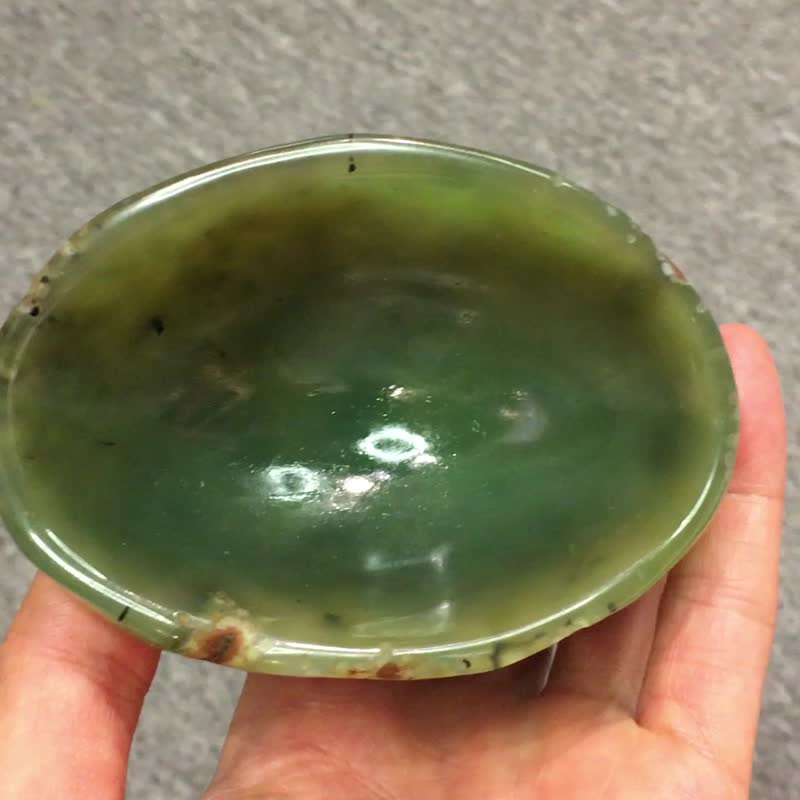 玛瑙碗 (绿) - 消磁充电 ( 连50g 白水晶碎石 ) - 摆饰 - 水晶 