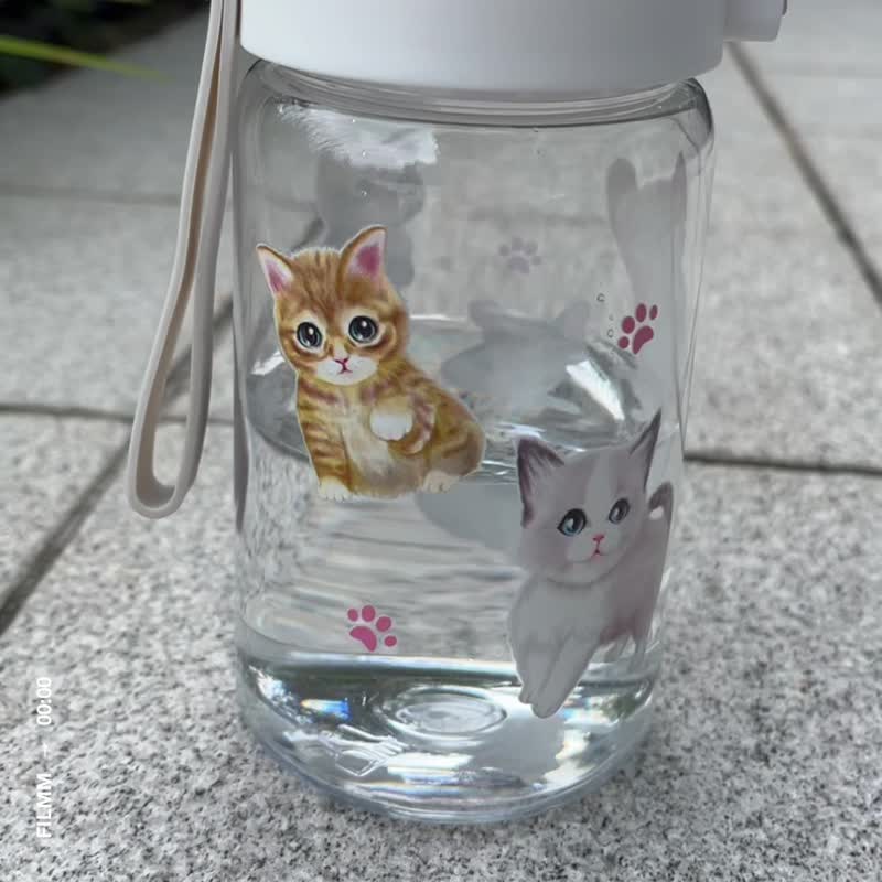 夏日必备可爱小猫咪水樽 - 水瓶/水壶 - 塑料 