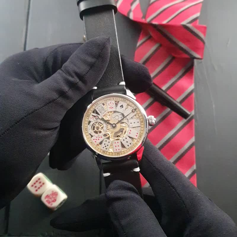 赌场手表 , 手工手表 , 婚姻观 , 轮盘赌手表 , 蒸汽朋克手表 - 男表/中性表 - 其他金属 多色