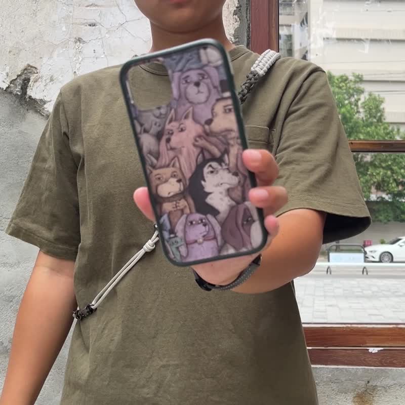 螺旋编织手机挂绳 可调式手机背带 多功能手机绳 相机背带 - 手机配件 - 尼龙 蓝色