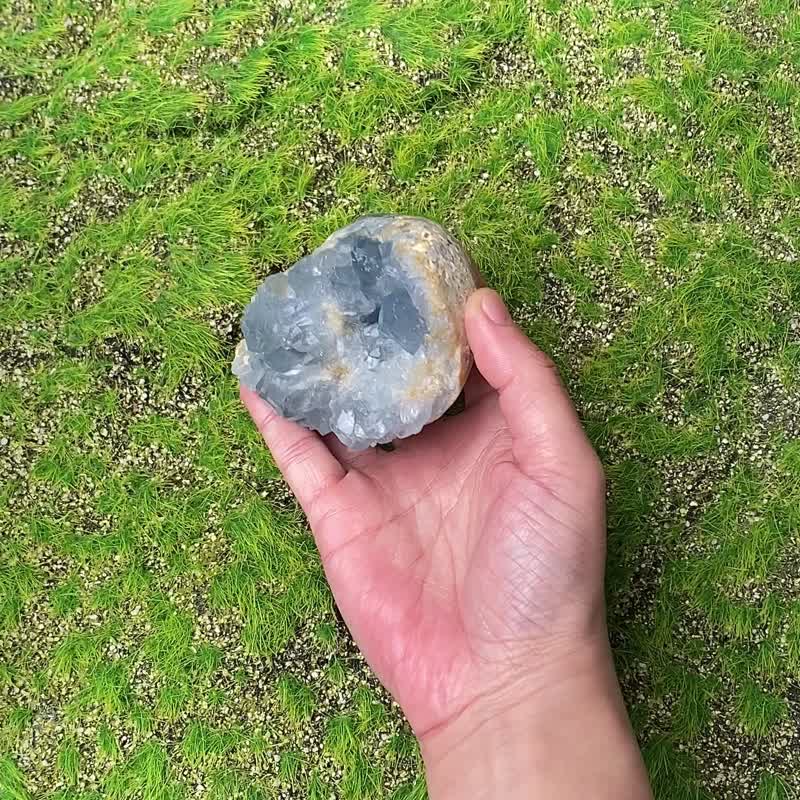 超美天然原矿深蓝色天青石 蓝水晶  疗愈 净化 办公室 风水摆件 - 摆饰 - 水晶 蓝色