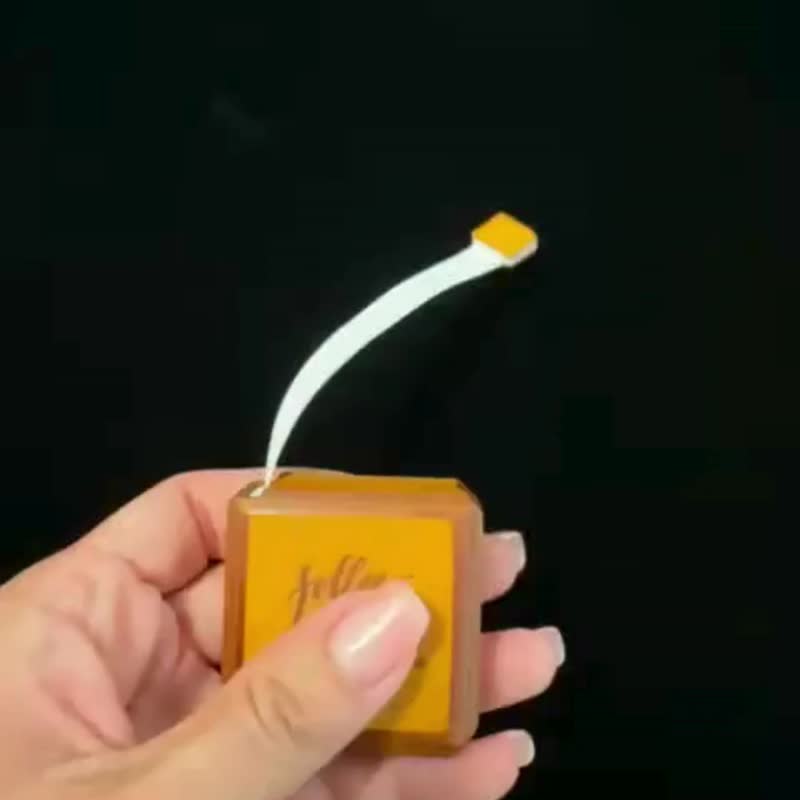 全手工皮革 1.5M 卷尺软尺 - 其他 - 真皮 咖啡色