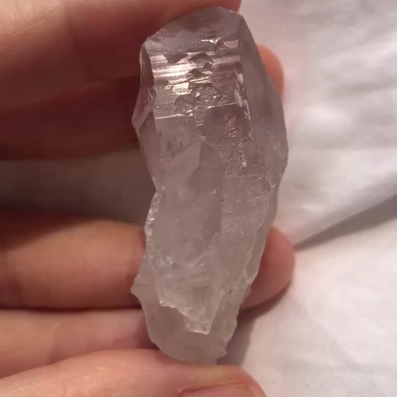 巴西 溶蚀 紫水晶 冰透亮紫水晶权杖 手握 手把玩 印记 紫晶 水晶 - 摆饰 - 水晶 紫色