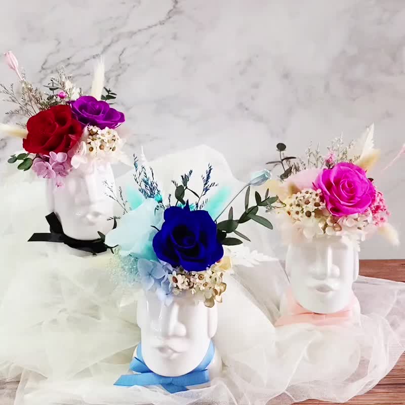 摩艾永生花  永生花 真花 可爱 装饰品 - 摆饰 - 植物．花 红色