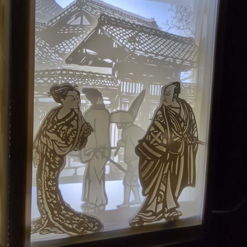 幕府老街 纸雕灯箱 - 木工/竹艺/纸艺 - 纸 白色