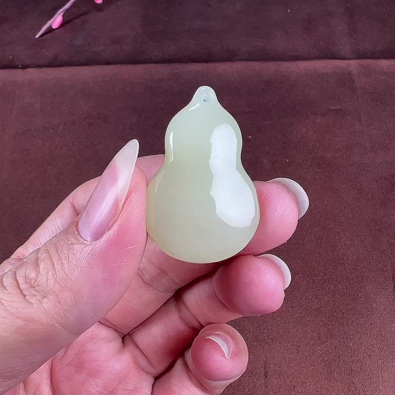 秒杀价 天然新疆和田玉若羌黄口料葫芦吊坠  玉质细腻温润 - 吊饰 - 玉石 