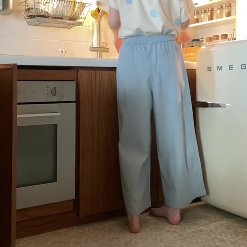 purrniture 猫咪裤：粉蓝色 - 男士长裤 - 聚酯纤维 蓝色