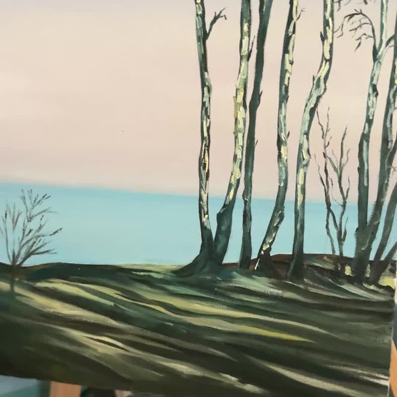 风景画 油画 画布 树木绘画 礼物 - 海报/装饰画/版画 - 其他材质 多色