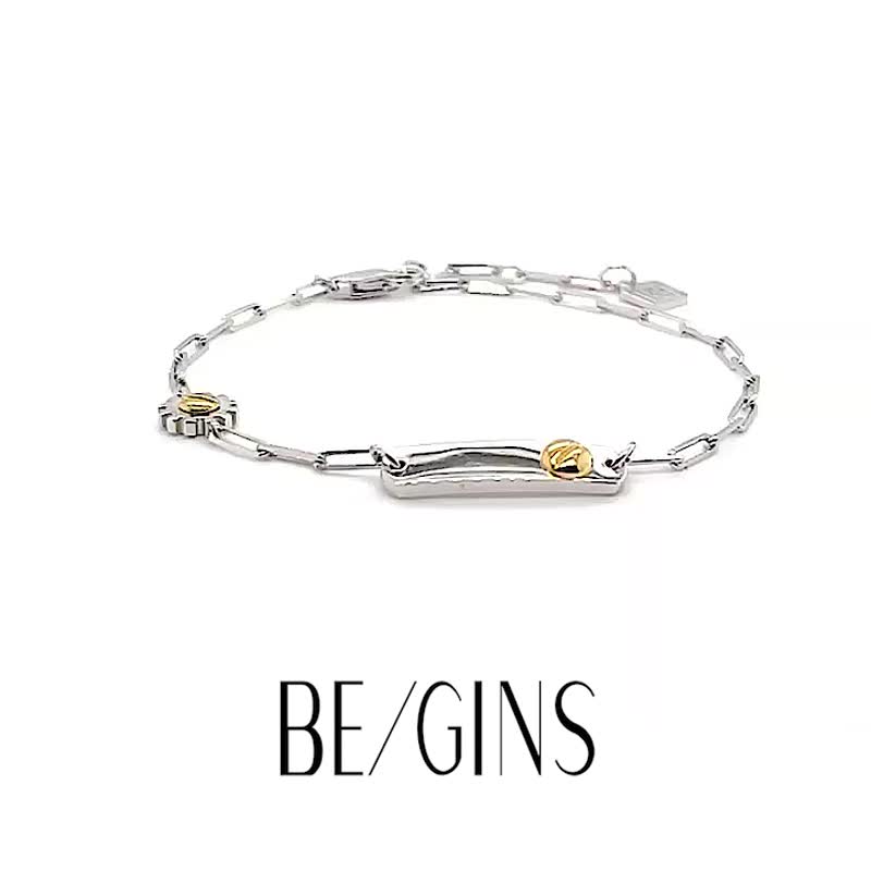 TIME SCREW COGWHEEL BRACELET - 手链/手环 - 纯银 