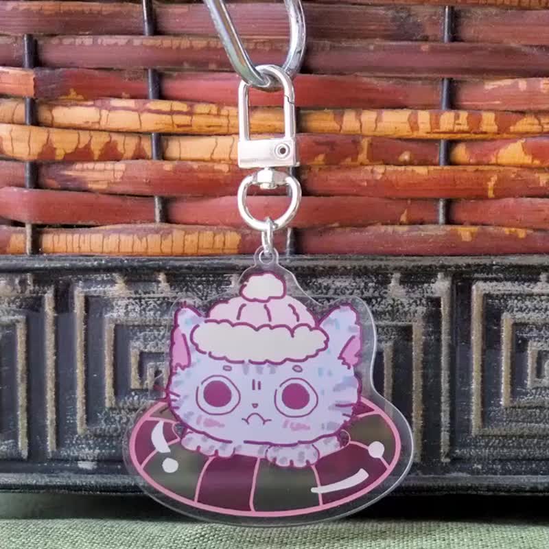 【吊饰/钥匙圈】压克力材质 _ SWIM - 钥匙链/钥匙包 - 压克力 红色