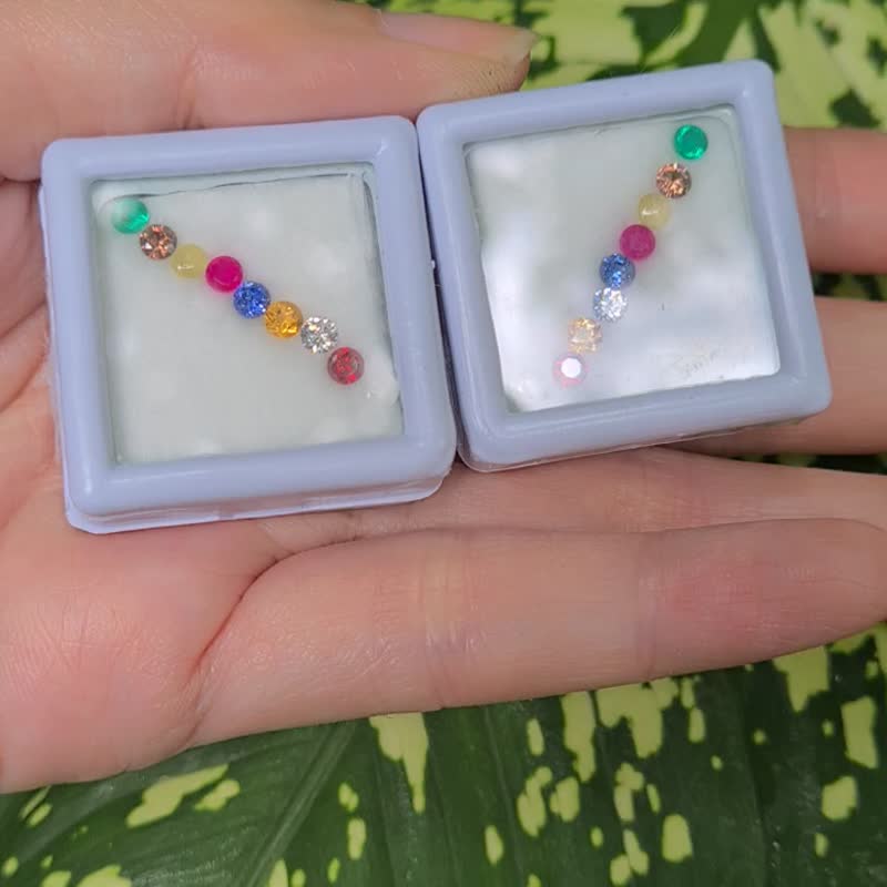 天然泰国幸运九宝石大小 3 毫米 DIY珠宝制作 - 金工/饰品 - 宝石 多色